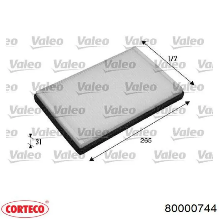 Фільтр повітряний обігрівача Corteco 80000744 ціна, від 8.59 USD