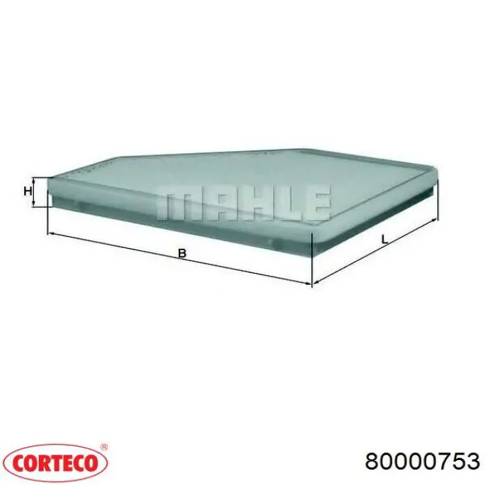 Фільтр повітряний обігрівача Corteco 80000753 ціна, від 11.25 USD