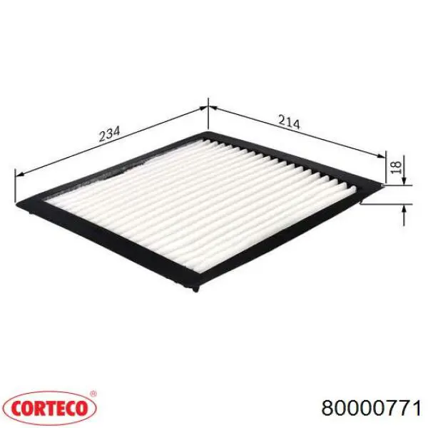 Купити 80000771 Corteco Фільтр салону вугільний