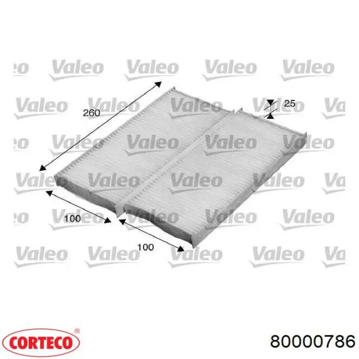Фільтр повітряний обігрівача Corteco 80000786 ціна, від 8.29 USD