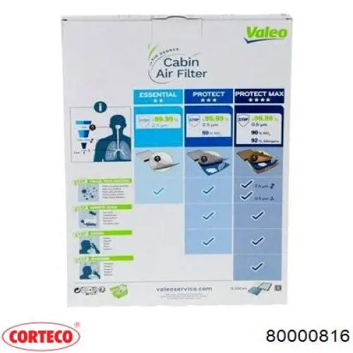 Фільтр салону 80000816 Corteco