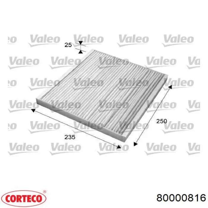 Фільтр повітряний обігрівача Corteco 80000816 ціна, від 14.20 USD