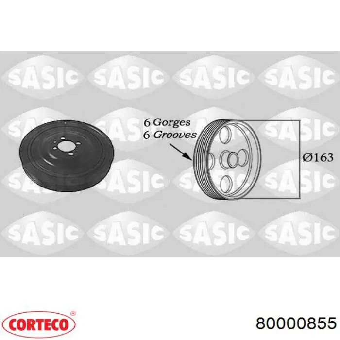 Шків колінвала 80000855 Corteco