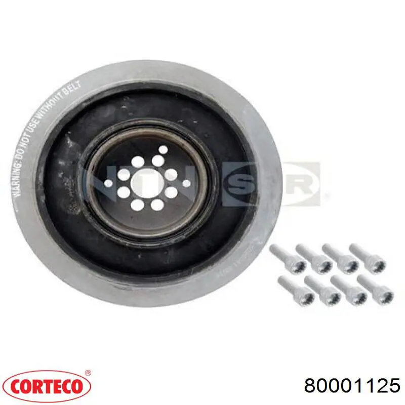 80001125 Corteco Демпфер колінвалу