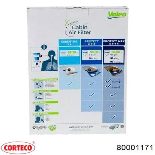 Фільтр салону 80001171 Corteco