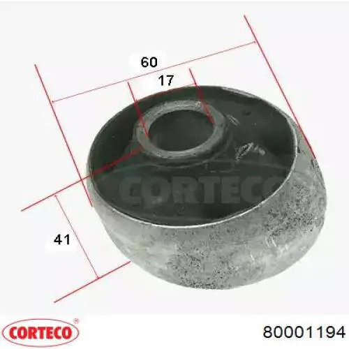 80001194 Corteco Сайлентблок ресори передньої