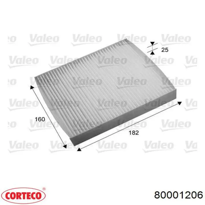 Фільтр салону 80001206 Corteco