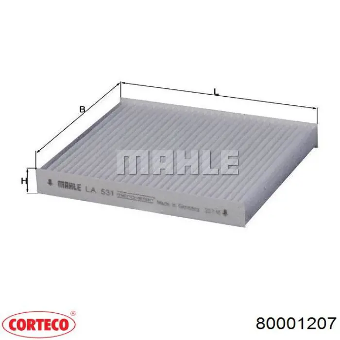 Фільтр повітряний обігрівача Corteco 80001207 ціна, від 4.03 USD
