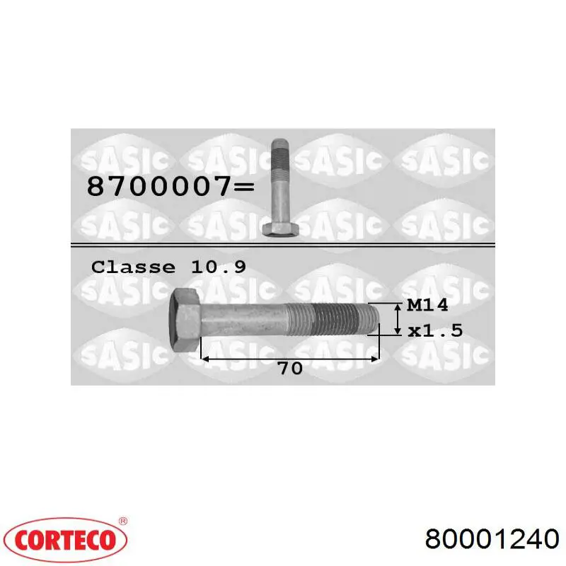Купити 80001240 Corteco Болт колінвалу