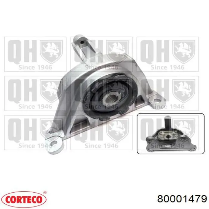 Купити 80001479 Corteco Подушка (опора) двигуна, ліва