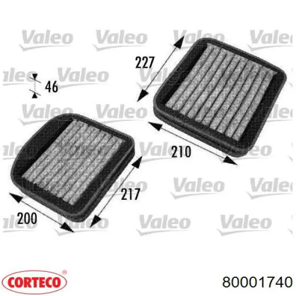 Фільтр повітряний обігрівача Corteco 80001740 ціна, від 23.54 USD