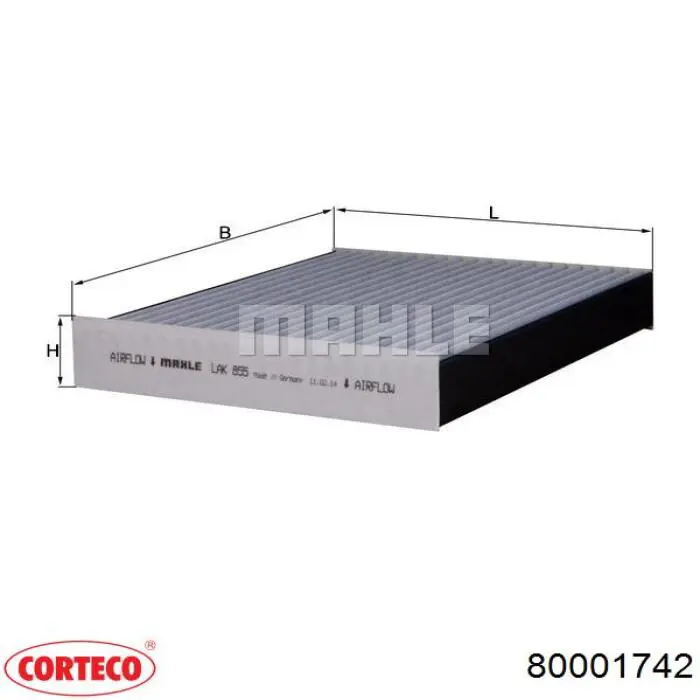 Фільтр повітряний обігрівача Corteco 80001742 ціна, від 12.05 USD