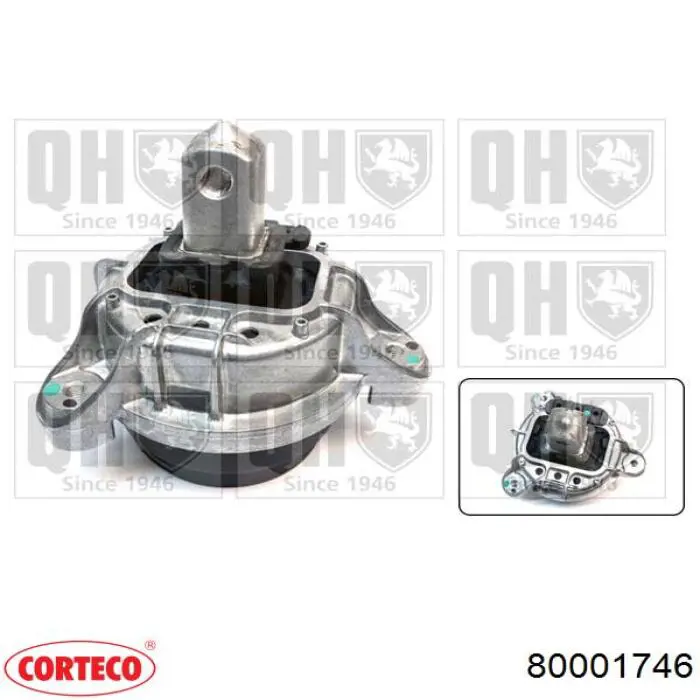 Права подушка двигуна Corteco 80001746 ціна, від 58.85 USD