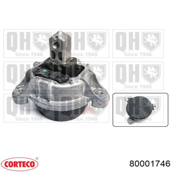 Купити 80001746 Corteco Подушка (опора) двигуна, права