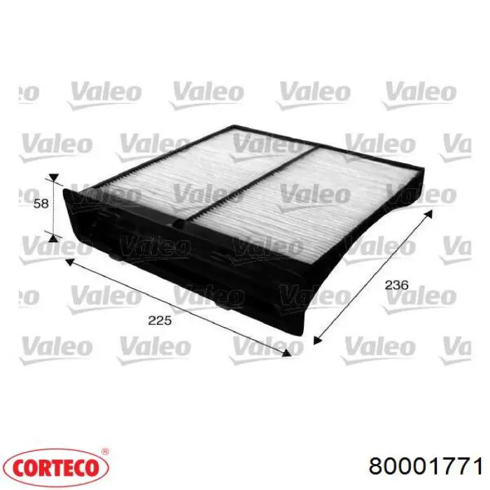 Фільтр салону 80001771 Corteco