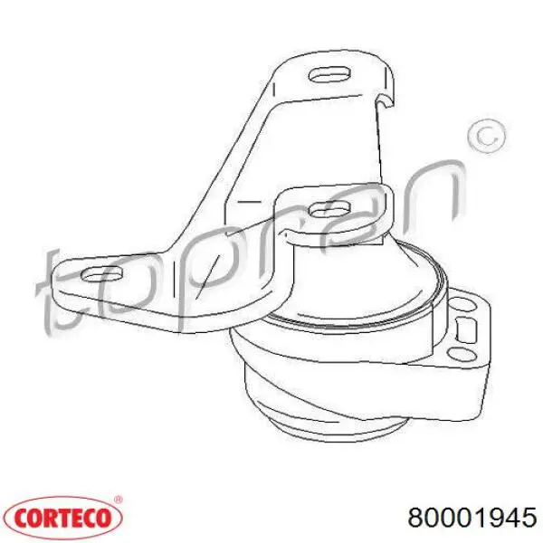 80001945 Corteco Права подушка мотора