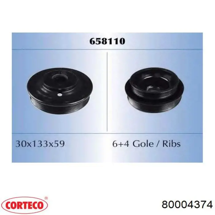 Шків колінвала 80004374 Corteco