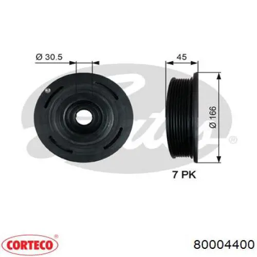 Шків колінвала 80004400 Corteco