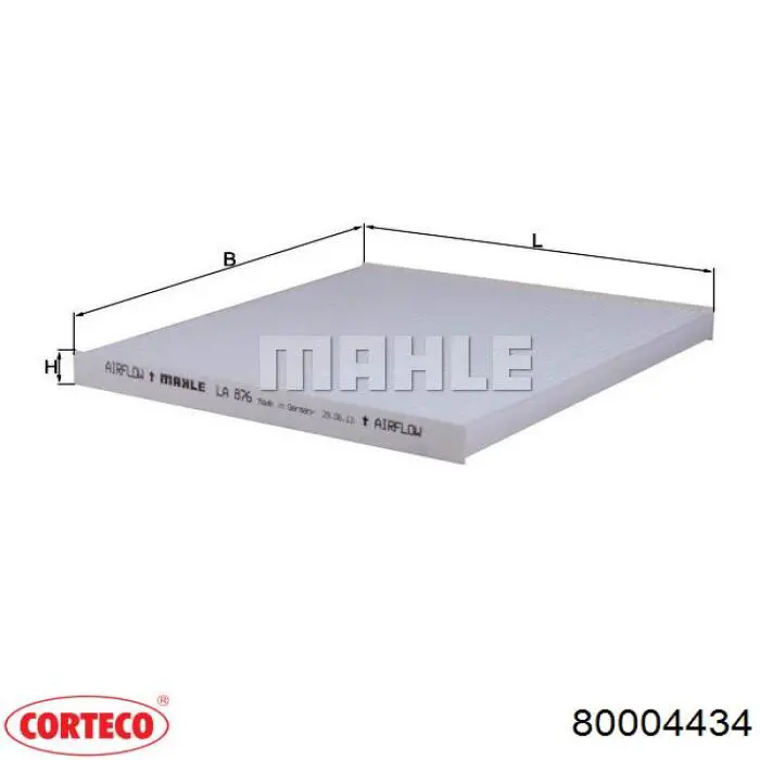Фільтр повітряний обігрівача Corteco 80004434 ціна, від 7.31 USD