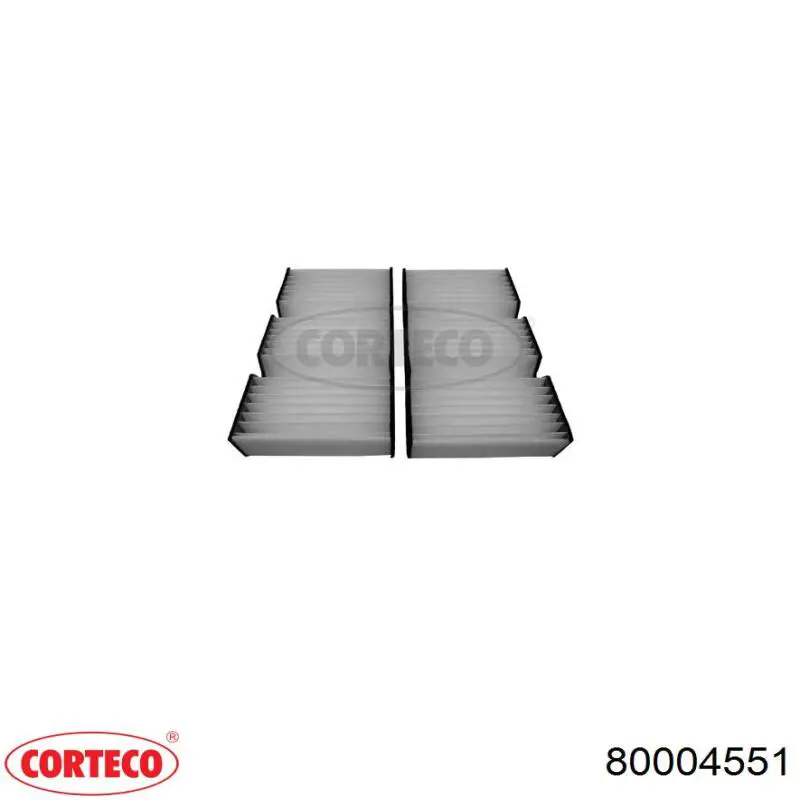 Купити 80004551 Corteco Фільтр салону вугільний