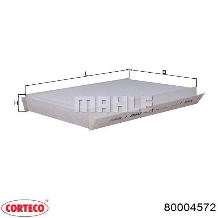 Купити 80004572 Corteco Фільтр салону вугільний