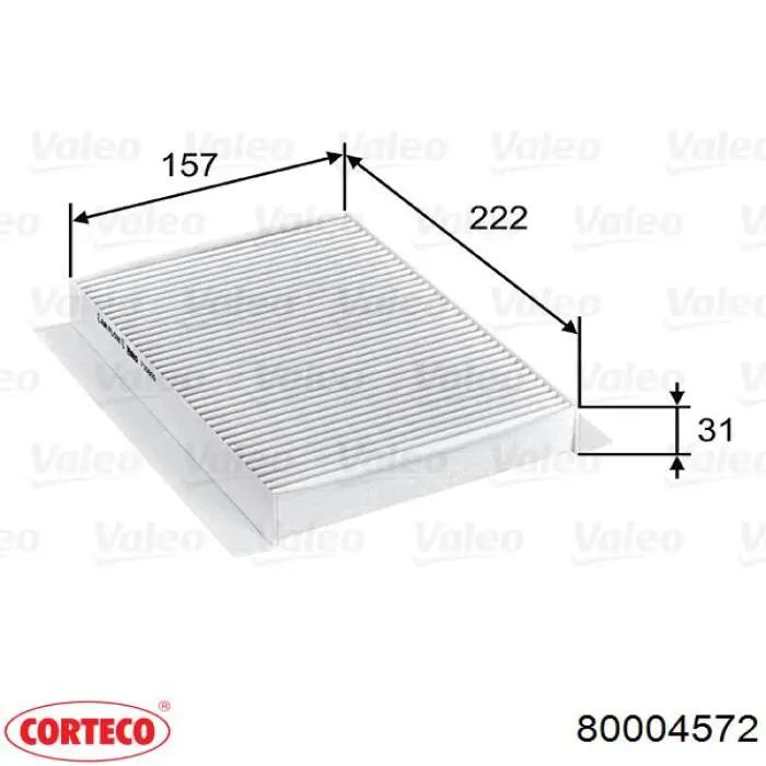 Фільтр повітряний обігрівача Corteco 80004572 ціна, від 4.99 USD