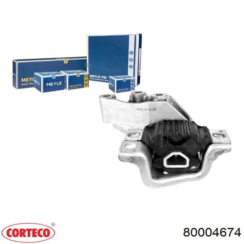 Подушка (опора) двигуна, права 80004674 Corteco