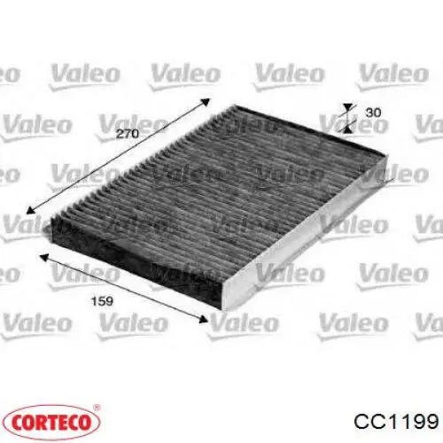 Фільтр повітряний обігрівача Corteco CC1199 ціна, від 12.90 USD