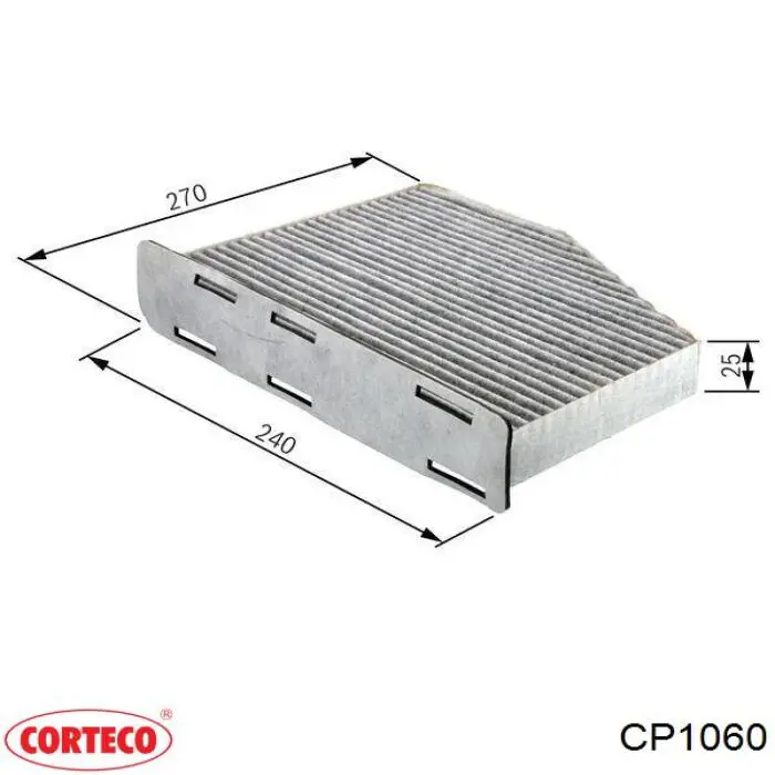 CP1060 Corteco Внутрішньосалонний фільтр