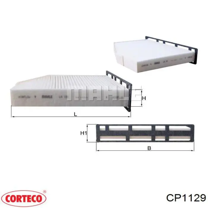 Повітряний фільтр салону Corteco CP1129