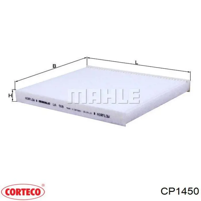 Фільтр повітряний обігрівача Corteco CP1450 ціна, від 14.80 USD