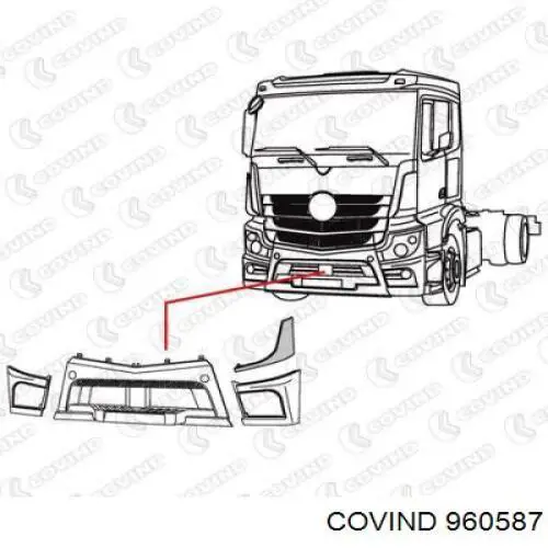 Облицювання радіатора Covind 960587 ціна, від 97.47 USD