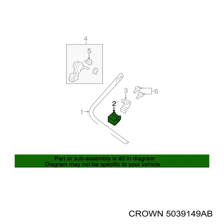 5039149AB Crown втулка стабілізатора заднього