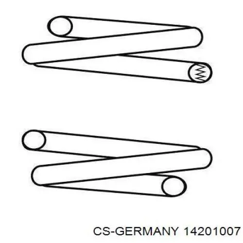 Пружина передня 14201007 CS Germany