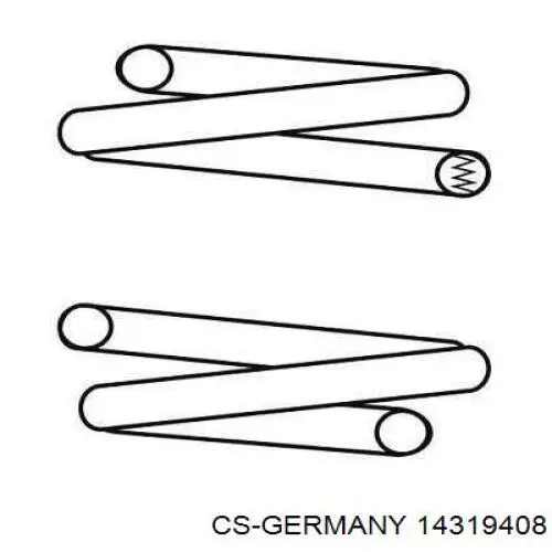 Пружина передня 14319408 CS Germany