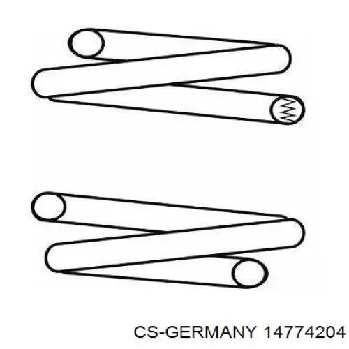 Пружина передня 14774204 CS Germany