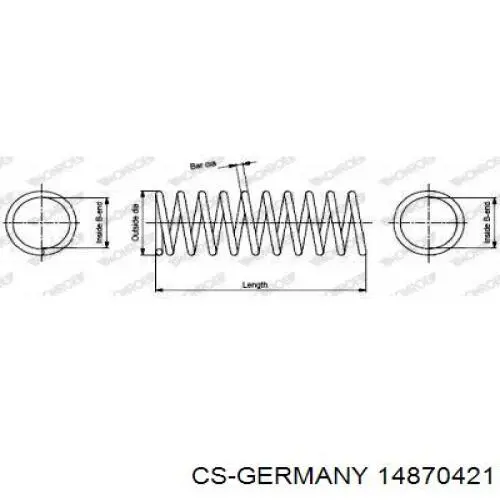 Купити 14870421 CS Germany Гвинтова пружина підвіска