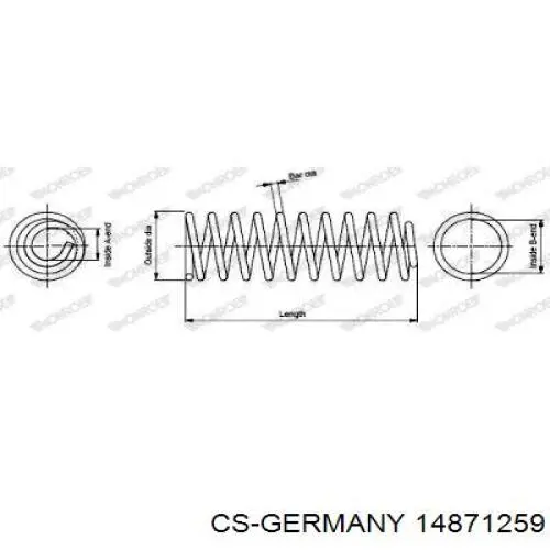 Пружина задня 14871259 CS Germany