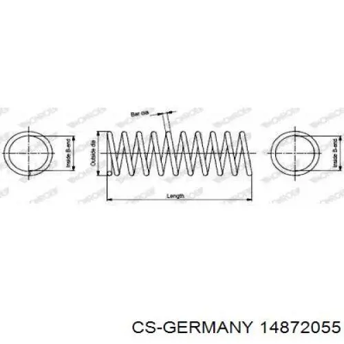 Задні пружини 14872055 CS Germany