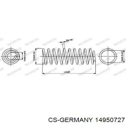 Купити 14950727 CS Germany Гвинтова пружина підвіска
