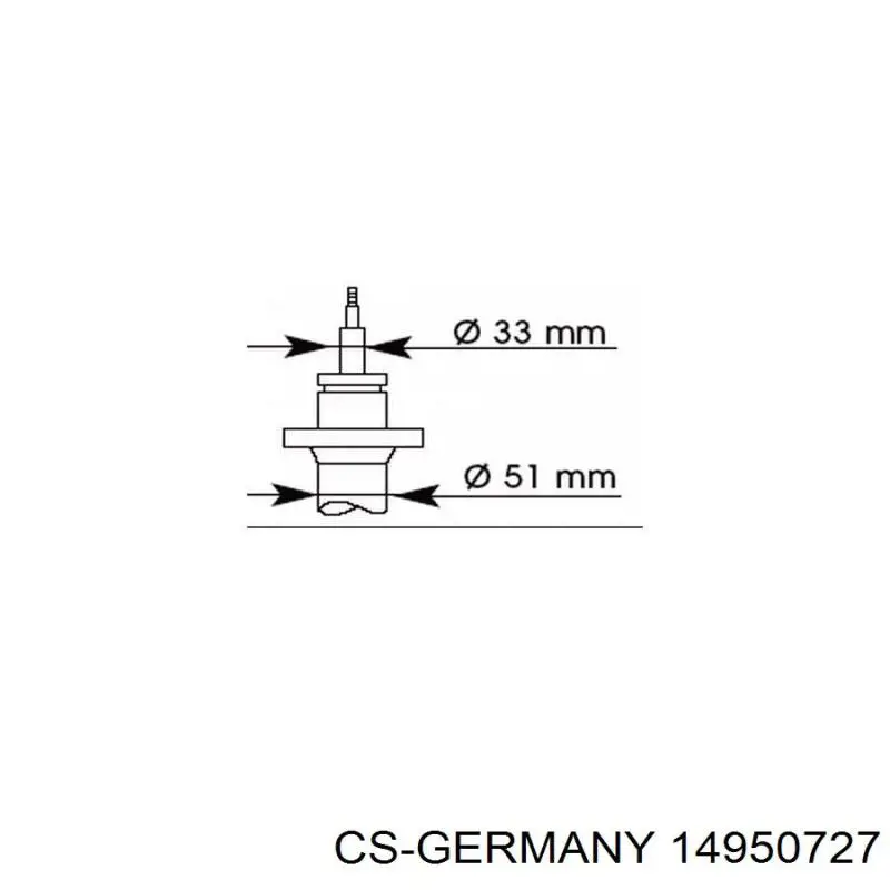 Пружина передня CS Germany 14950727 ціна, від 17.86 USD