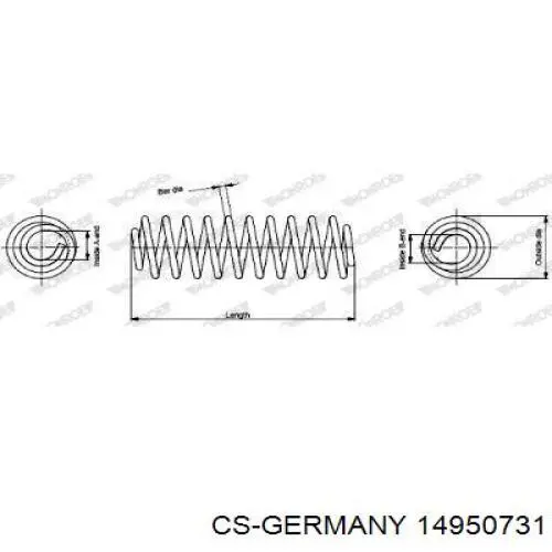 Купити 14950731 CS Germany Задні пружини