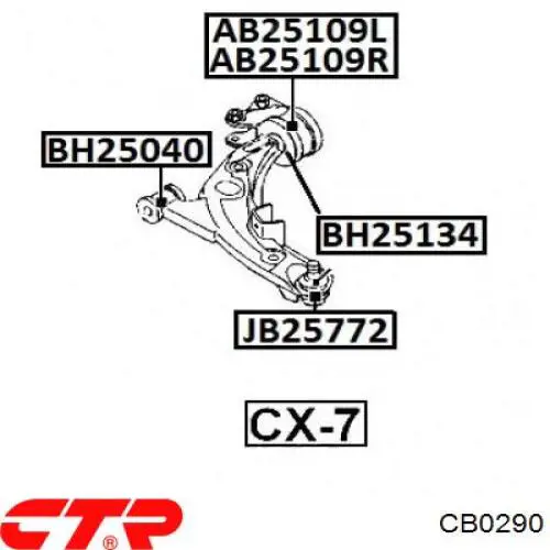 CB0290 CTR кульова опора, нижня