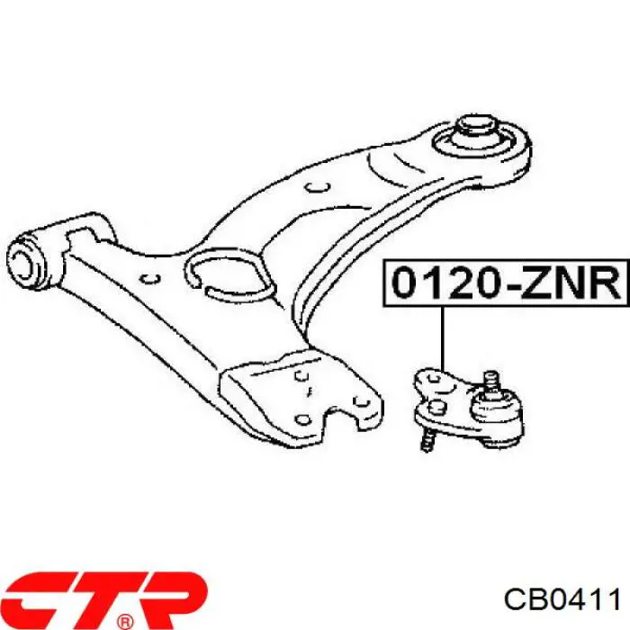 Кульова опора, нижня CB0411 CTR