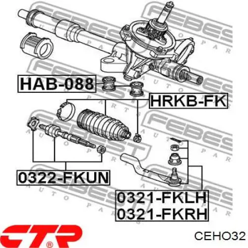 CEHO32 CTR Зовнішній наконечник рульової тяги