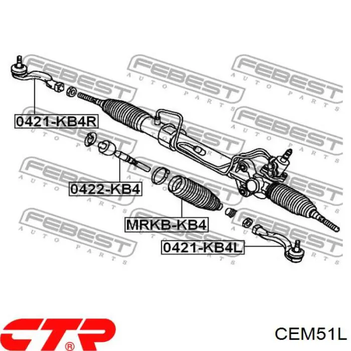 CEM51L CTR Зовнішній наконечник рульової тяги