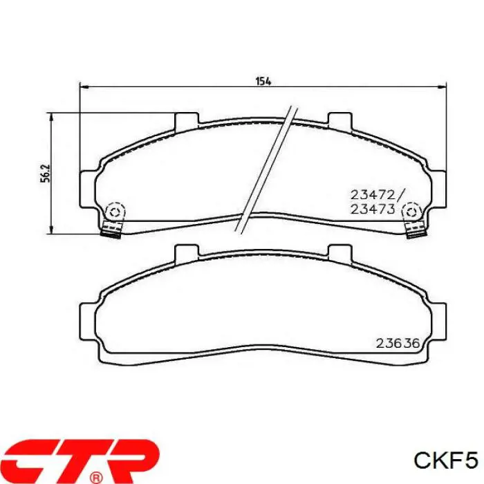 Передні тормозні колодки CKF5 CTR