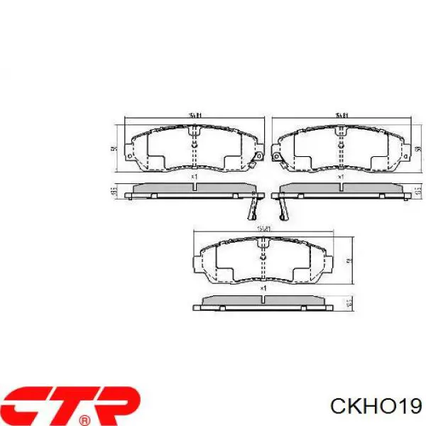 Купити CKHO19 CTR Колодки гальмівні передні, дискові