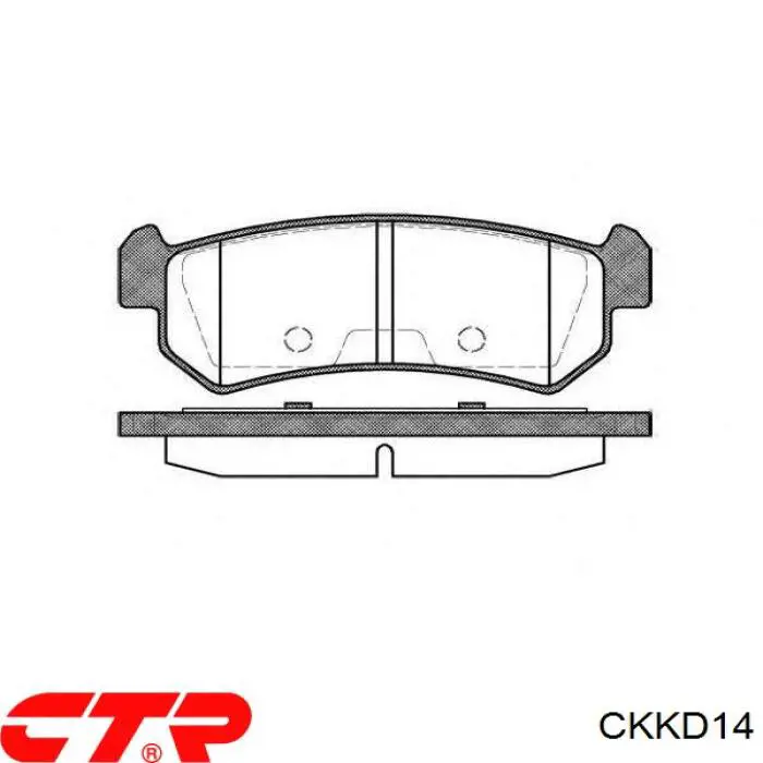 Задні гальмівні колодки CKKD14 CTR