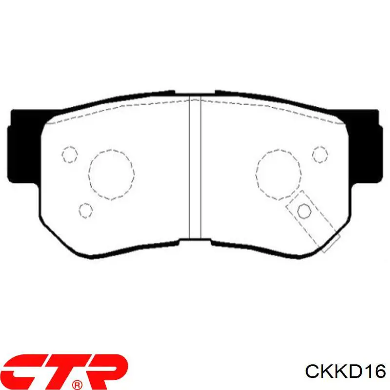 Колодки гальмові задні, дискові CKKD16 CTR